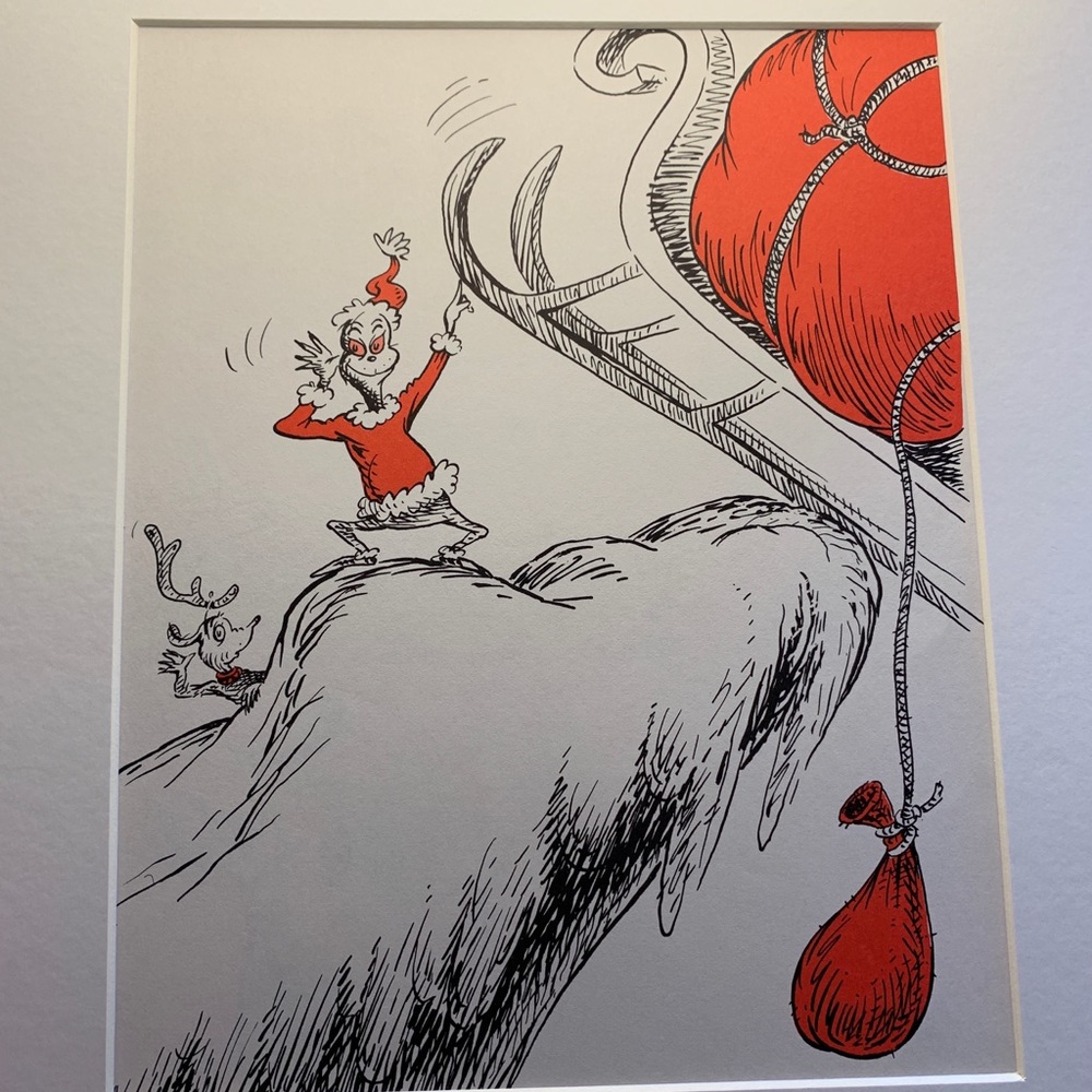 DR.SEUSS GIESEL LITHO 8x11" matted 11x14" NWOT